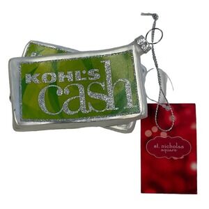Kohl's Cash St. Nicholas Square Glass Blown Ornament